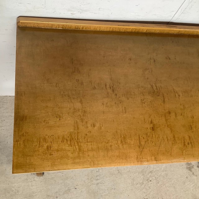 Mid 20th Century Vintage Regency Style Console Table, Writing Desk or Vanity With Curule Base For Sale - Image 5 of 12