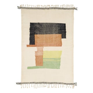 Moroccan Flatweave Wool Rug by Azele Studio For Sale