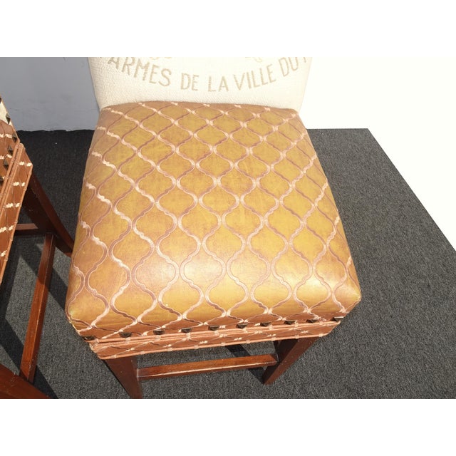 Pair Designer French Country Burnt Orange Bar Stools ...