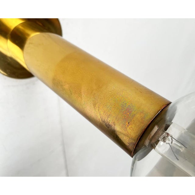 Vintage Space Age German Brass Ceiling Lamp by Motoko Ishii for Staff, 1970s For Sale - Image 9 of 18