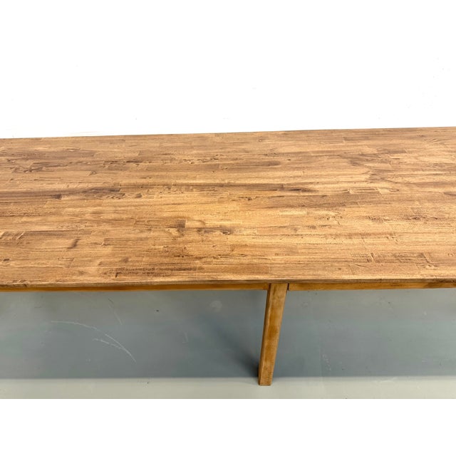 Large Table with 6 Legs in Pine and Rubberwood, 1950s For Sale - Image 14 of 18