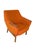 Mid 20th Century Orange Wool Upholstered Lounge Chair with Walnut Accents For Sale - Image 4 of 10