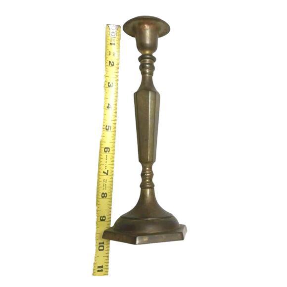 Metal 1940s Copper Colonial Taper Candle Stick Holders- Set of 2 For Sale - Image 7 of 12