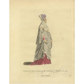 Jefferys, Grecian Woman of Meteline Costume, 1749, Print For Sale