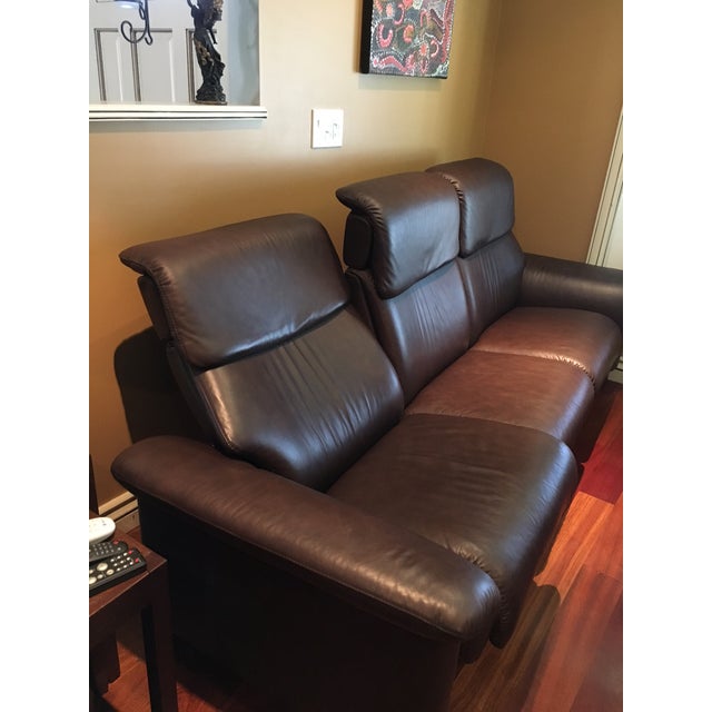 Ekornes Stressless Paradise High Back Leather Sofa Chairish