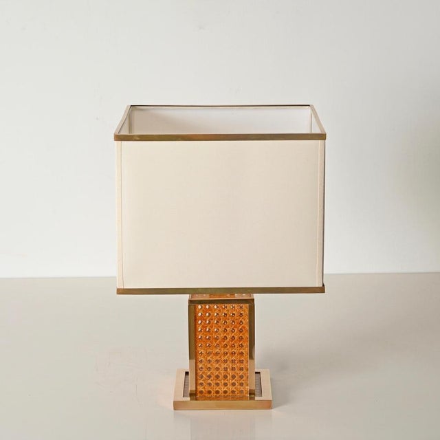 Table Lamp in Vienna Straw and Acrylic Glass, Italy, 1970s For Sale - Image 6 of 13