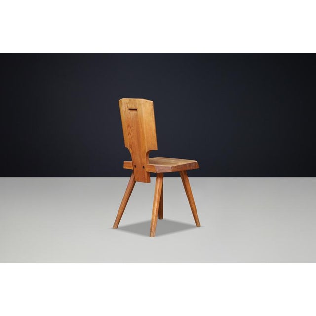 Wood S28 Dining Chair in Elm from Pierre Chapo, France, 1972 For Sale - Image 7 of 16