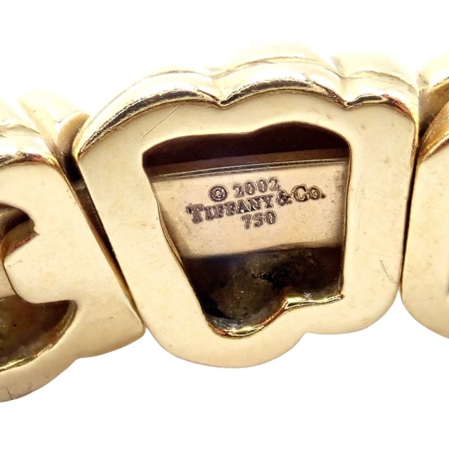 Contemporary Vintage! Tiffany & Co Leaf Yellow Gold Link Bracelet 2002 For Sale - Image 3 of 15