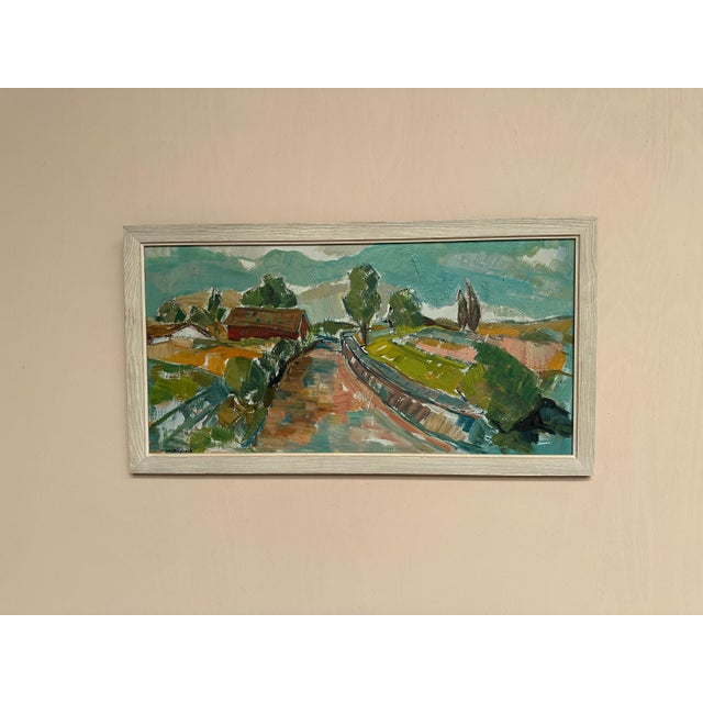 Sture Haglundh, Landscape, 1950s, Oil Painting on Panel, Framed For Sale - Image 6 of 18