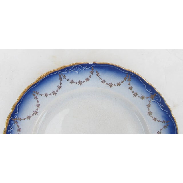 1900 - 1909 1900s Antique Flow Blue Transferware Collection, Set of 4 For Sale - Image 5 of 6