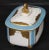 20th century 30`s. Kuznetsov porcelain factory. Porcelain, gilding, painting. Height 15.7 cm, length 20.5 cm, width 13 cm.
