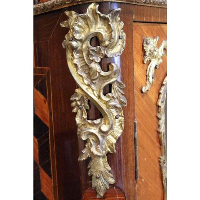 French Louis XVI Style Cabinet With Writing Top For Sale - Image 3 of 7