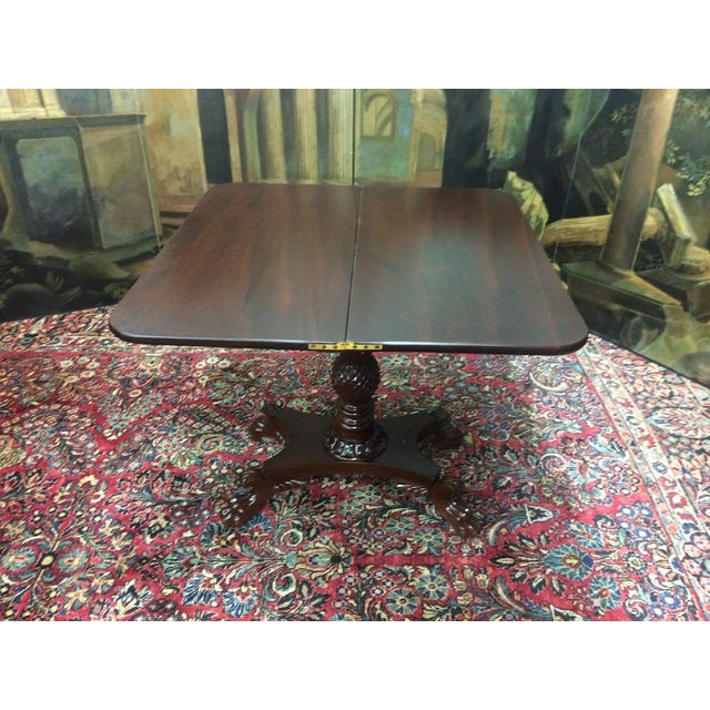 Antique Empire Games Table, Mahogany Game Table For Sale - Image 10 of 14