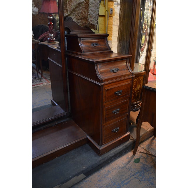 Victorian Vanity Dresser With Full Length Dressing Mirror and Drawers