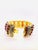 Bochic "Capri" Vintage Natural Ruby & White Topaz Bangle Set In 18K Gold & Silver For Sale - Image 4 of 11