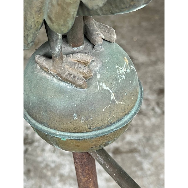 Copper Vintage Copper Eagle Weathervane For Sale - Image 8 of 12