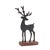 2020s Metal Deer Figurines on Wood Base (Set of 2) For Sale - Image 5 of 5