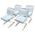 Cleo Baldon X-Form Chairs Restored with Acrylic Dowels and Sunbrella Upholstery - Set of 4 For Sale - Image 13 of 13