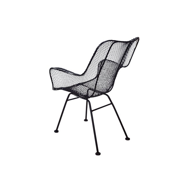 1950s Mid Century Russell Woodard "Sculptura" Wire Patio Armchair For Sale - Image 13 of 17