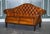 Vintage Camel Back Chesterfield 2-Seater Sofa in Hand-Dyed Cigar Brown Leather For Sale - Image 3 of 9