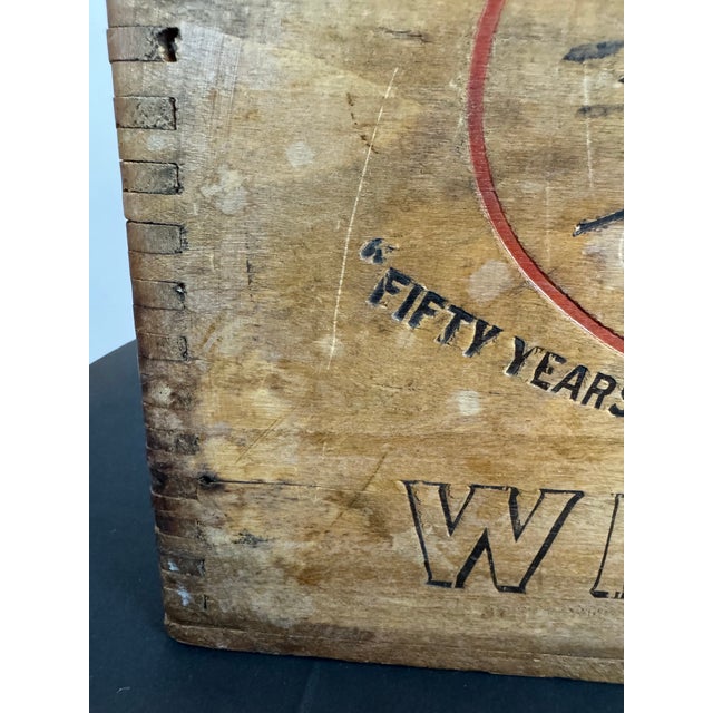 Antique 1916 Golden Wedding Whiskey Crate Jos S Finch Pittsburgh Bottled in Bond Pre-Prohibition For Sale - Image 12 of 12