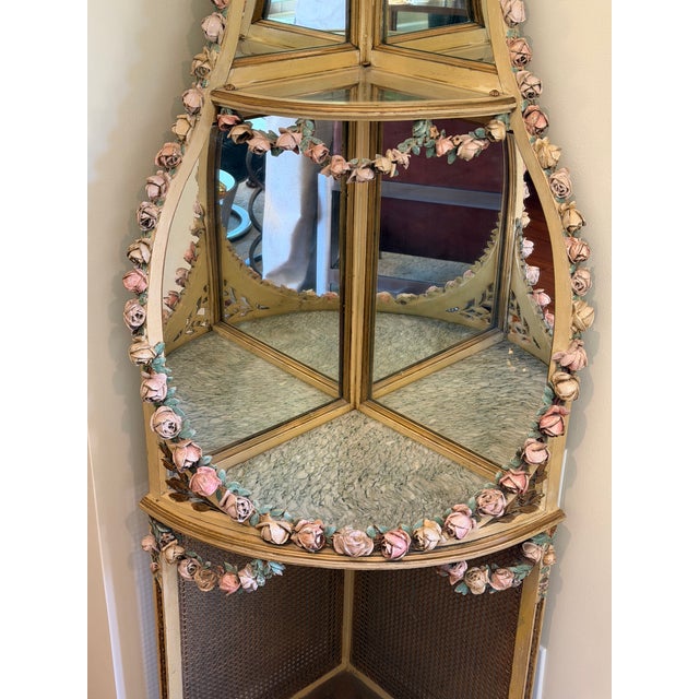 Vintage Hollywood Regency Corner Etagere For Sale - Image 9 of 17