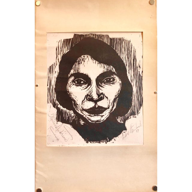 1950s Jacob Steinhardt, Steinhardt Woodcut Marian Anderson Signed African American, Israeli Bezalel Art, 1959 For Sale - Image 5 of 8