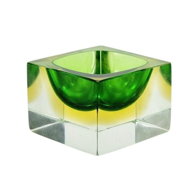 Green Mid-Century Modern Sommerso Murano Glass Catchall by Flavio Poli for Seguso Vetri Darte, Italy, 1970s For Sale - Image 8 of 8