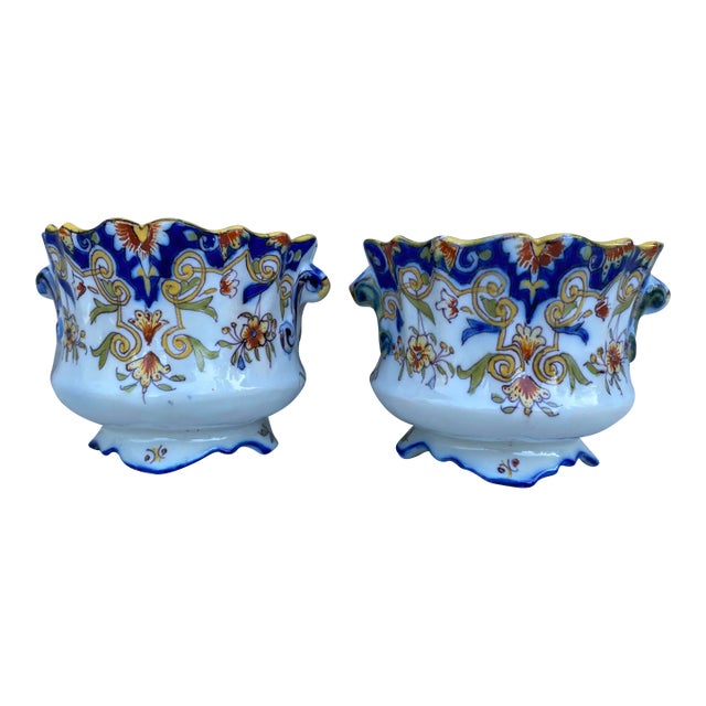 19th French Faience Caches Pots Desvres For Sale