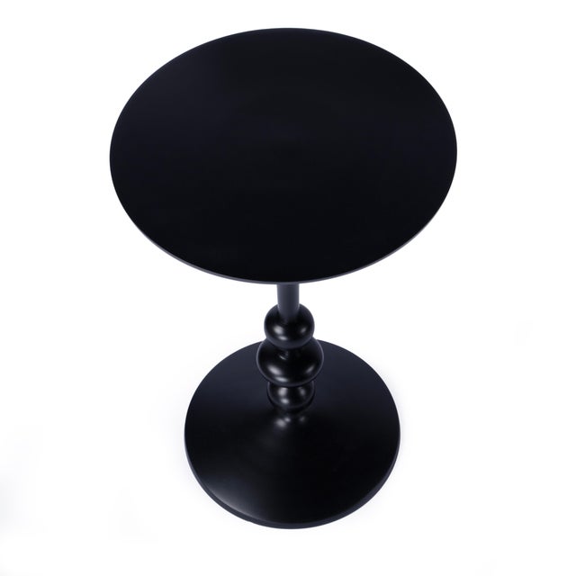 2020s Zora Outdoor 12 in. W Round Pedestal Base Side Table, Metal Outdoor Finish For Sale - Image 5 of 7