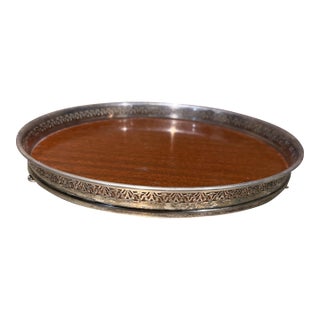 Mid-Century Modern Hollywood Regency Serving Tray Crescent Silverware Manufacturing Co For Sale