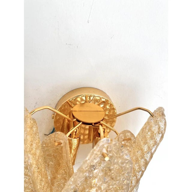 Sculptural Gold Granigli Rondini Murano Glass Wall Lamps by Simoeng, Set of 2 For Sale - Image 4 of 12