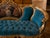 1900s French Louis XVI Blue/Green/Teal Velvet Sofa Set-5 Pc For Sale - Image 16 of 18