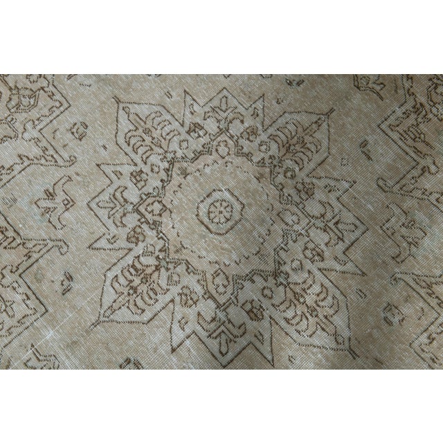 1970s Vintage Persian Handmade Wool Cotton Brown Area Rug For Sale - Image 9 of 11