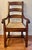 Great pair of rustic Provence Ladderback armchairs with natural rush seats. Solid, sturdy design with rustic European...