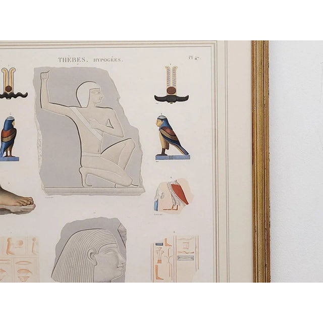 Traditional Circa 1810 Hand-Colored Engraving of Artifacts From Thebes For Sale - Image 3 of 6