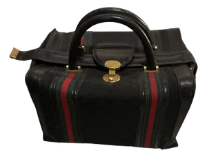 An Elegant 1980s Leather Small Travel Bag by Gucci