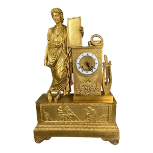 Grand Neoclassical Empire Mantle Clock: A Magnificent Early 19th Century Ormolu Masterpiece