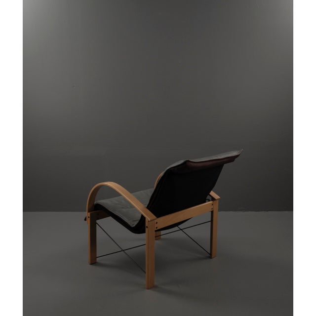 Leather Armchair by Tord Björklund for Ikea, 1980s For Sale - Image 12 of 18