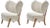 Set of Moonlight Sheepskin Tmbo Lounge Chairs by Mazo Design For Sale