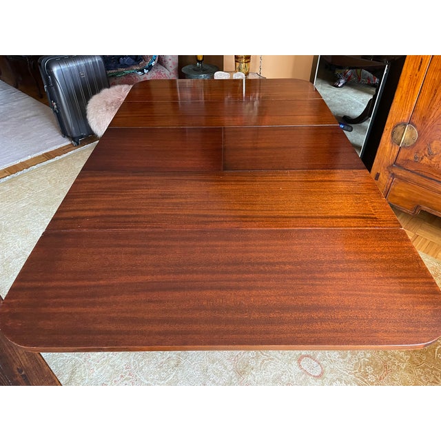 Chestnut 1930's Mahogany Drop Leaf Table With One Fold Out Leaf For Sale - Image 8 of 9