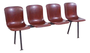 Mid-Century Bench with 4 Pagholz Seats, 1960s