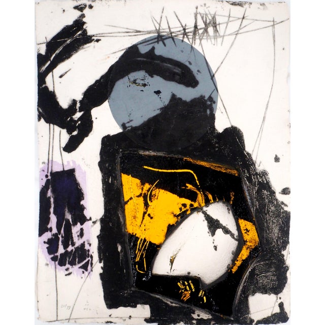 Lionel Perrotte, Yellow, Original Etching For Sale - Image 9 of 9