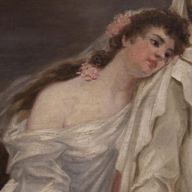 Neoclassical Artist, Allegory of Faith, Hope and Charity, 1880, Oil on Canvas, Framed For Sale - Image 12 of 16