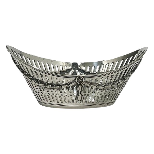 Small Dutch Silver Bonbon Basket by Gerardus Schoorl, 1914 For Sale