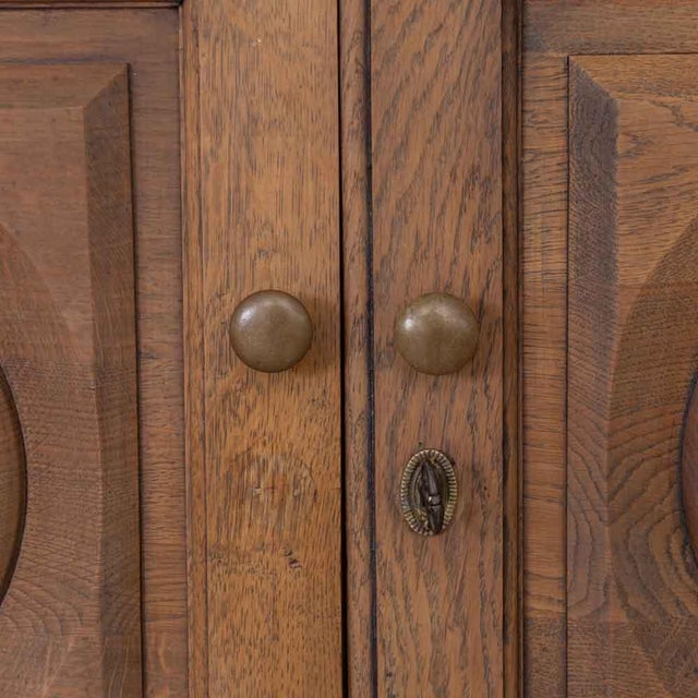 1940s French Carved Wood Cabinet by Charles Dudouyt, Attributed For Sale - Image 11 of 18