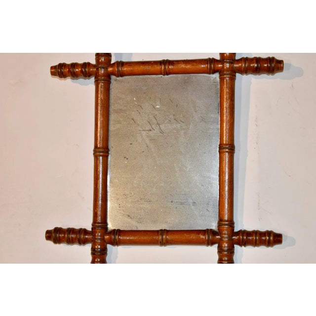 19th Century Faux Bamboo Wall Mirror For Sale In Greensboro - Image 6 of 7