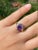 The Moreton: Amethyst and Diamond Bypass Ring set in 14 K Gold For Sale In Philadelphia - Image 6 of 9