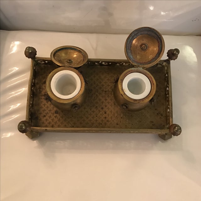 Bronze French Inkwell For Sale - Image 4 of 8