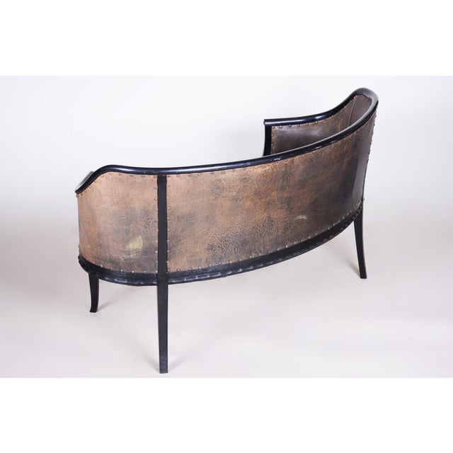 Black Sofa attributed to Otto Prutscher, 1890s For Sale - Image 11 of 15